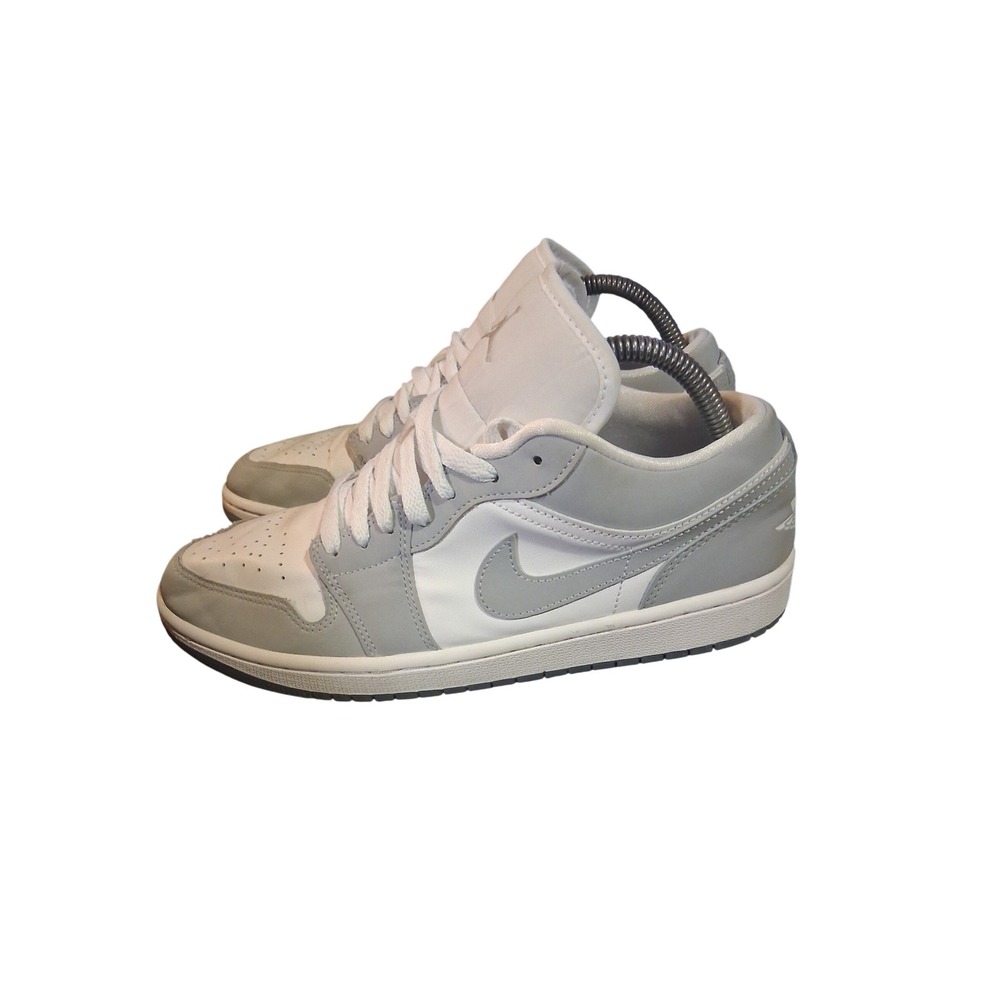 Nike Air Jordan 1 Low Wolf Grey White Sneakers DC0774-105 Womens 9